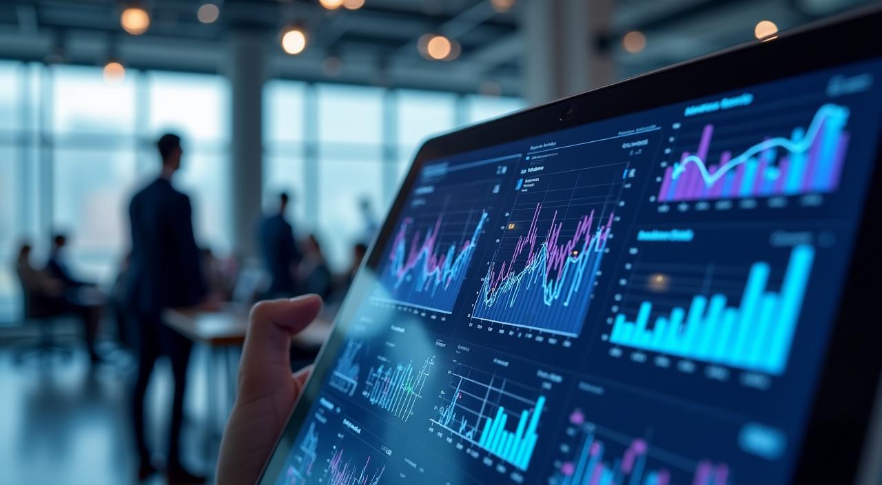 Visualización moderna de analítica predictiva con IA